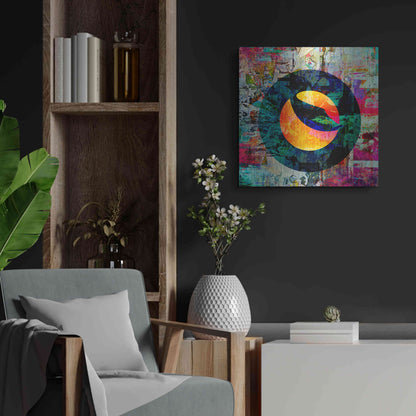 Luxe Metal Art 'Luna Terra Crypto In Color' by Luxe Metal Art Portfolio, Metal Wall Art,24x24