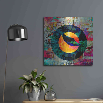 Luxe Metal Art 'Luna Terra Crypto In Color' by Luxe Metal Art Portfolio, Metal Wall Art,24x24