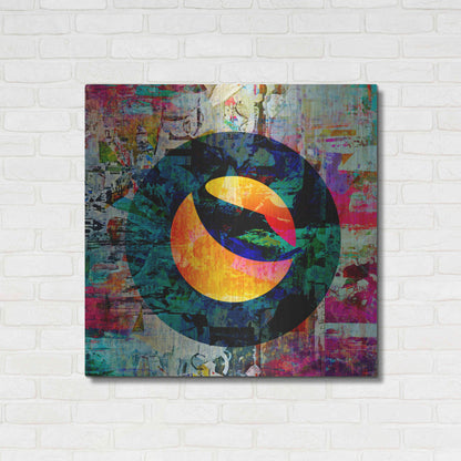 Luxe Metal Art 'Luna Terra Crypto In Color' by Luxe Metal Art Portfolio, Metal Wall Art,36x36