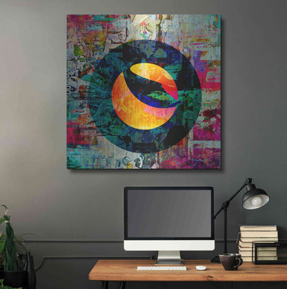 Luxe Metal Art 'Luna Terra Crypto In Color' by Luxe Metal Art Portfolio, Metal Wall Art,36x36