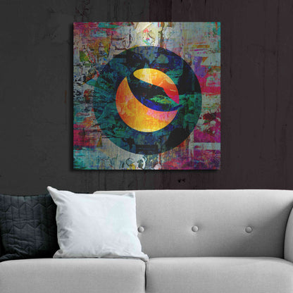 Luxe Metal Art 'Luna Terra Crypto In Color' by Luxe Metal Art Portfolio, Metal Wall Art,36x36
