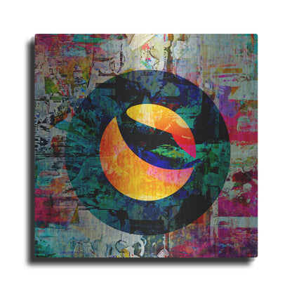 Luxe Metal Art 'Luna Terra Crypto In Color' by Luxe Metal Art Portfolio, Metal Wall Art