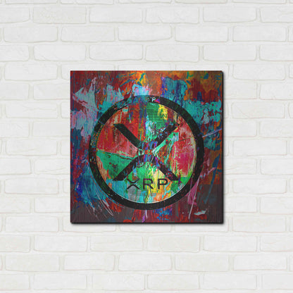 Luxe Metal Art 'Xrp Crypto In Color' by Luxe Metal Art Portfolio, Metal Wall Art,24x24