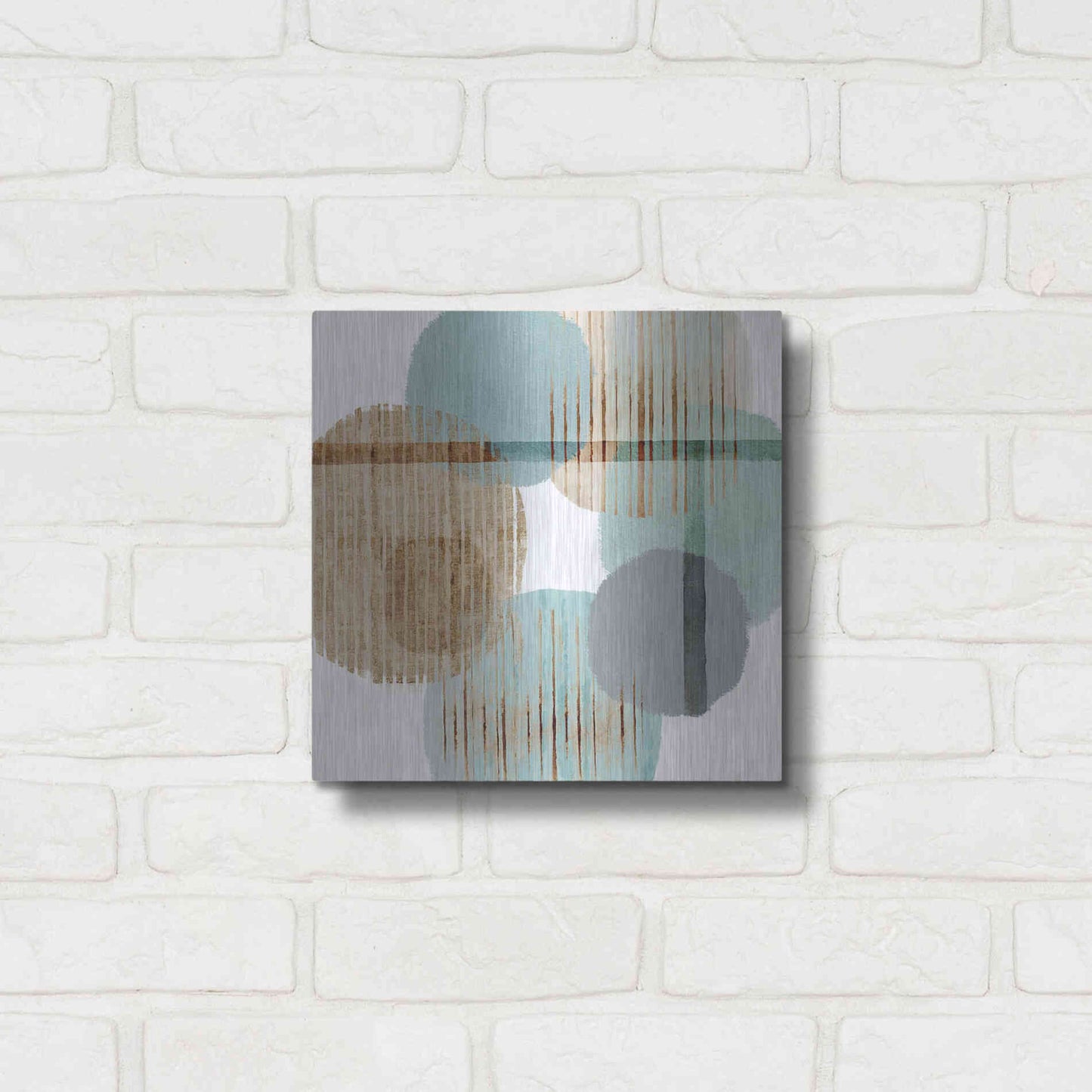 Luxe Metal Art 'Teal Harmony II' by Flora Kouta Metal Wall Art,12x12