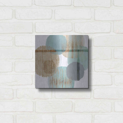 Luxe Metal Art 'Teal Harmony II' by Flora Kouta Metal Wall Art,12x12