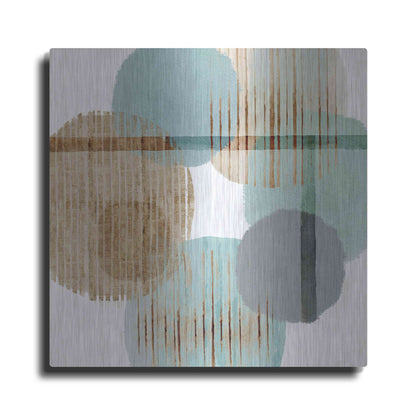 Luxe Metal Art 'Teal Harmony II' by Flora Kouta Metal Wall Art