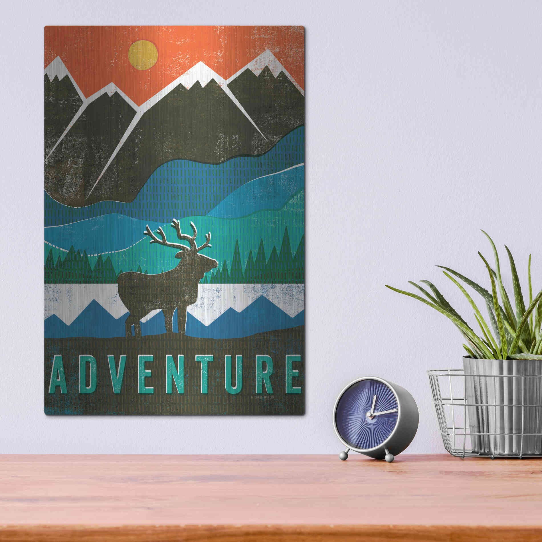 Luxe Metal Art 'Big Sky I' by Michael Mullan, Metal Wall Art,12x16