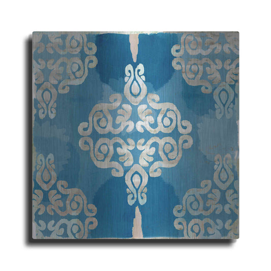 Luxe Metal Art 'Royal Blue Tile II' by Flora Kouta Metal Wall Art