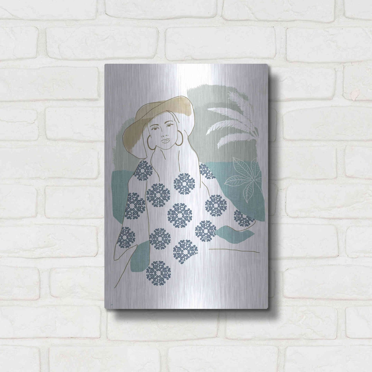 Luxe Metal Art 'Cap Esterel I' by Flora Kouta Metal Wall Art,12x16