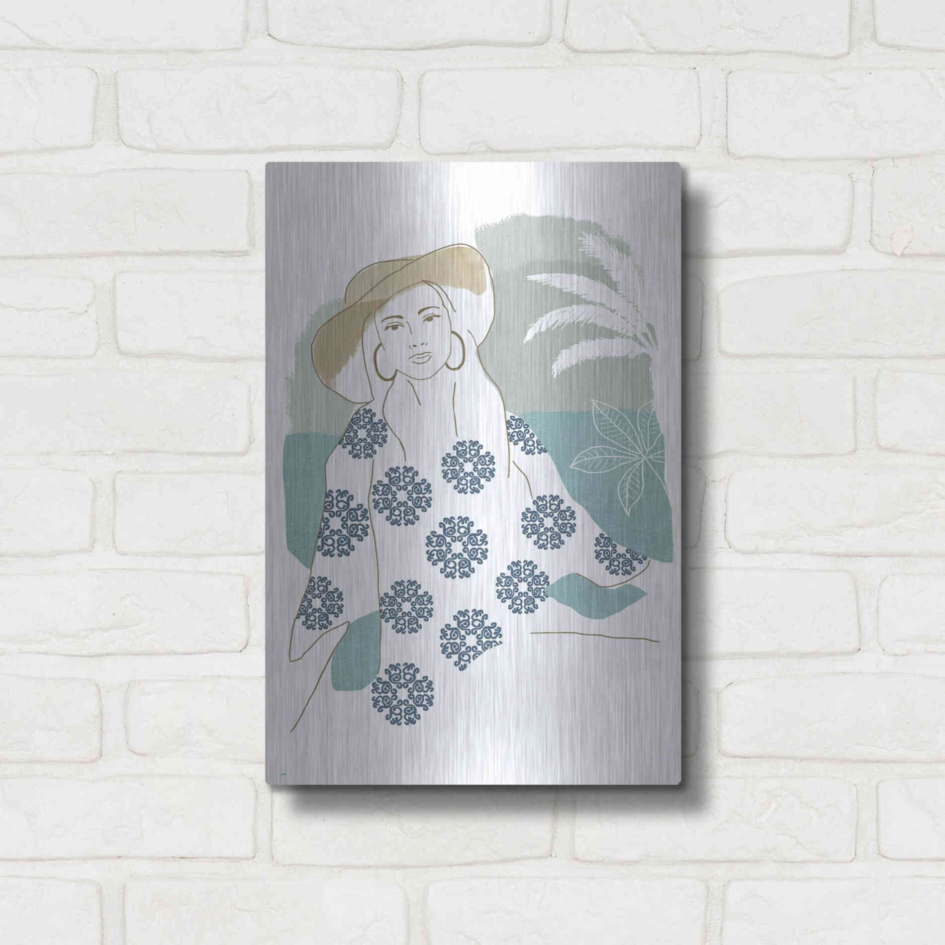 Luxe Metal Art 'Cap Esterel I' by Flora Kouta Metal Wall Art,12x16