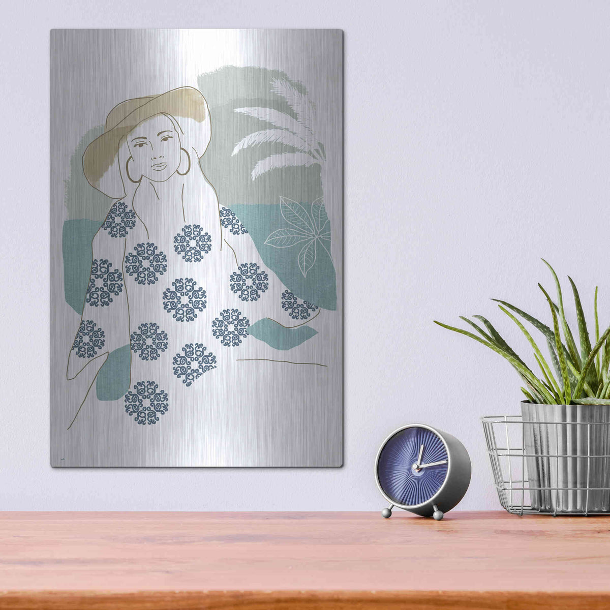 Luxe Metal Art 'Cap Esterel I' by Flora Kouta Metal Wall Art,12x16