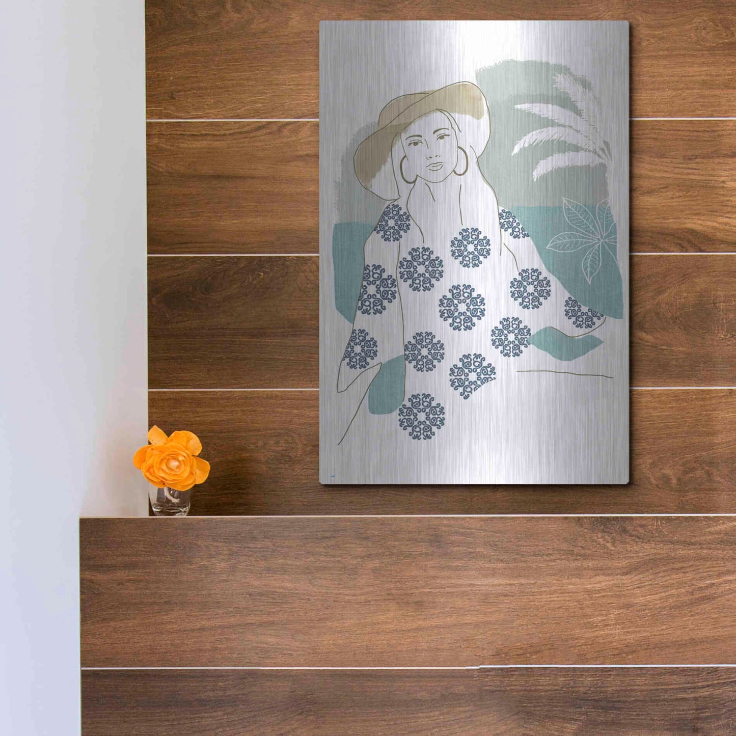 Luxe Metal Art 'Cap Esterel I' by Flora Kouta Metal Wall Art,12x16