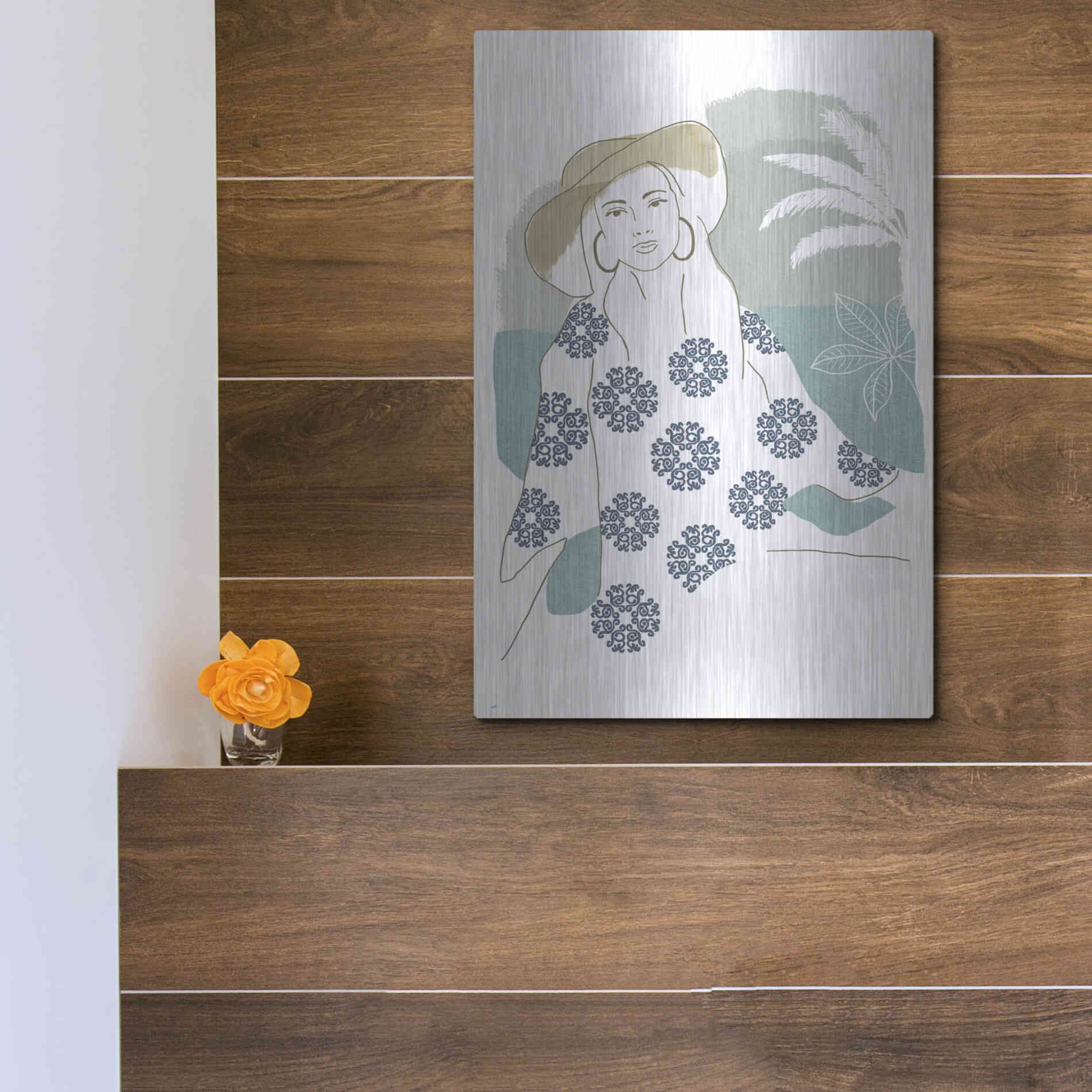 Luxe Metal Art 'Cap Esterel I' by Flora Kouta Metal Wall Art,12x16