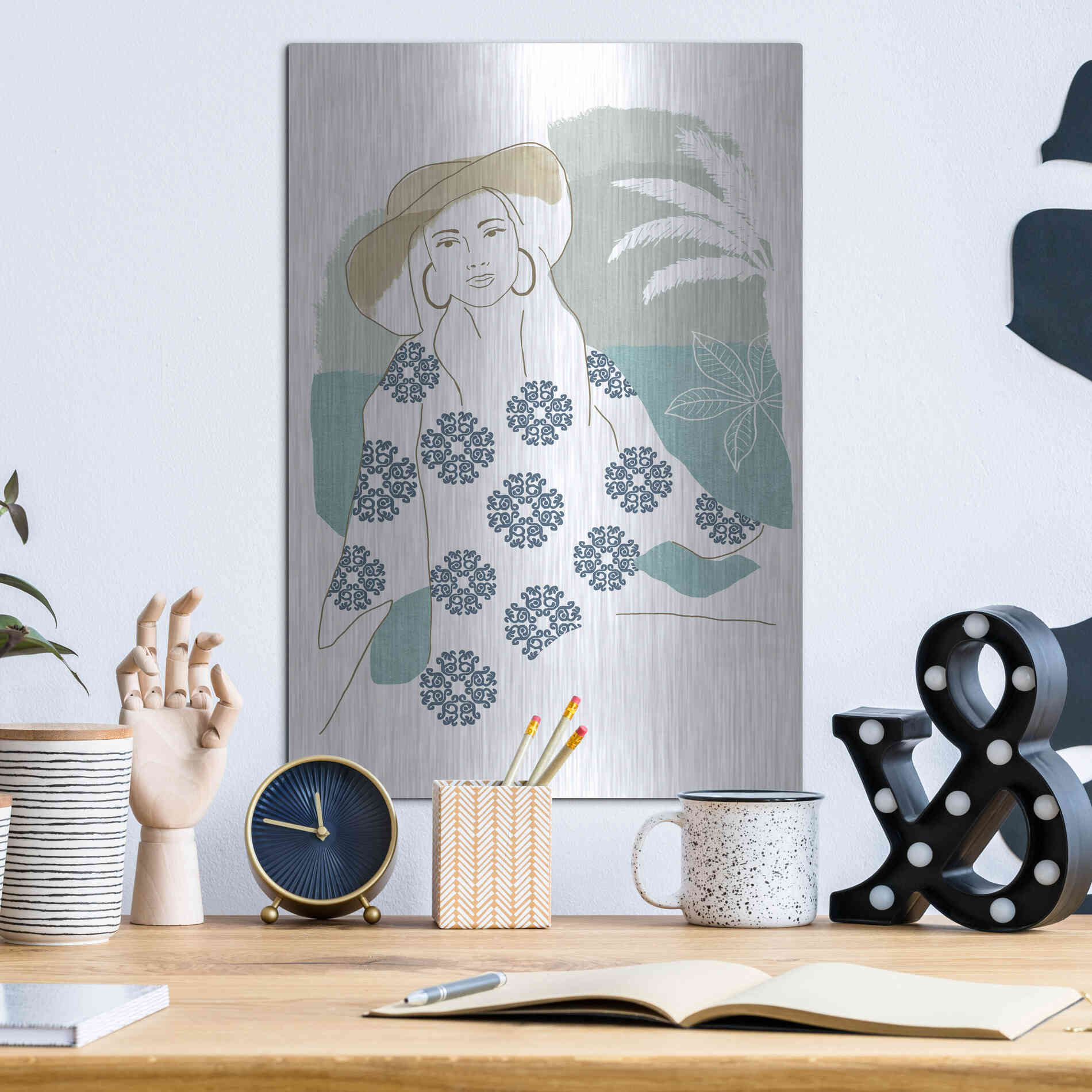 Luxe Metal Art 'Cap Esterel I' by Flora Kouta Metal Wall Art,12x16