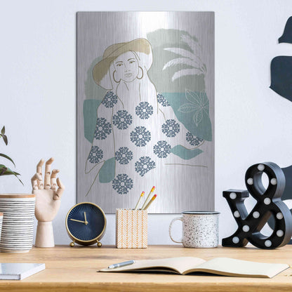 Luxe Metal Art 'Cap Esterel I' by Flora Kouta Metal Wall Art,12x16