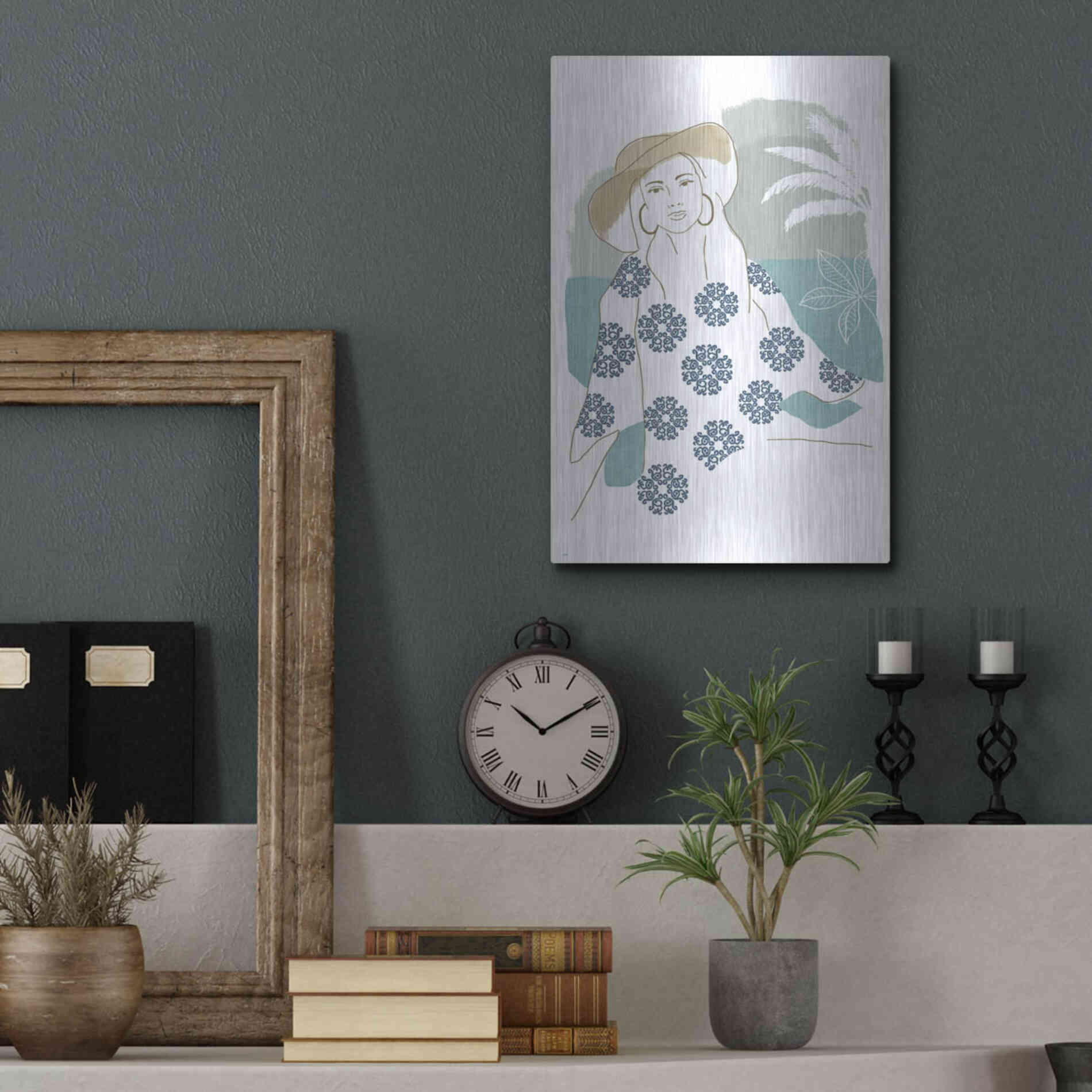 Luxe Metal Art 'Cap Esterel I' by Flora Kouta Metal Wall Art,12x16