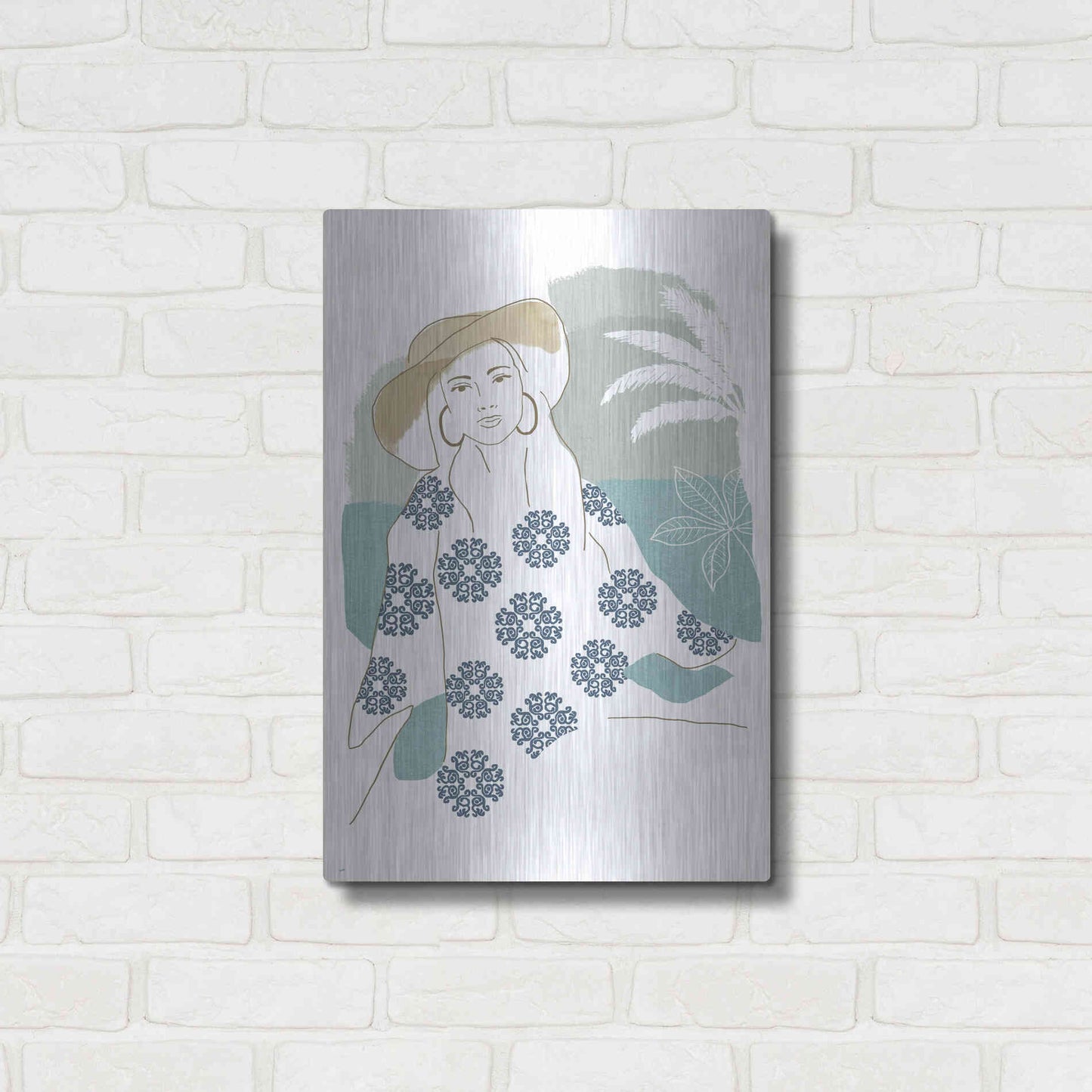 Luxe Metal Art 'Cap Esterel I' by Flora Kouta Metal Wall Art,16x24