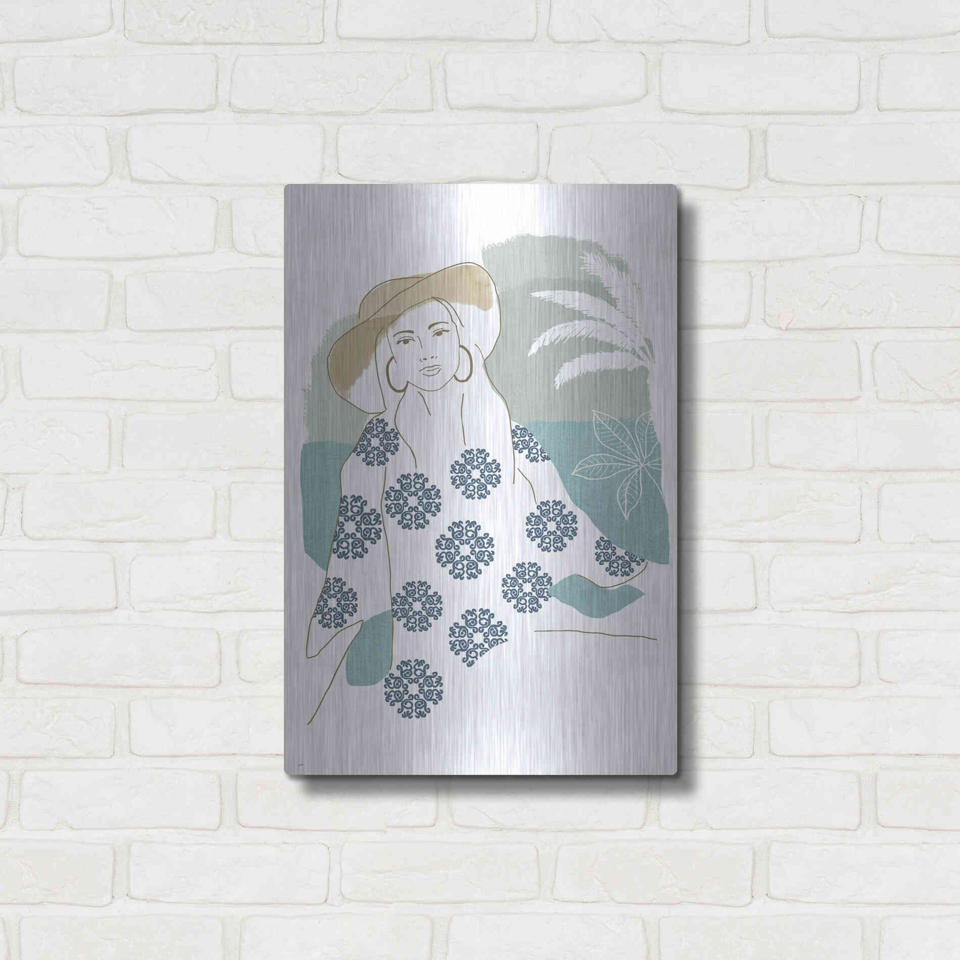 Luxe Metal Art 'Cap Esterel I' by Flora Kouta Metal Wall Art,16x24