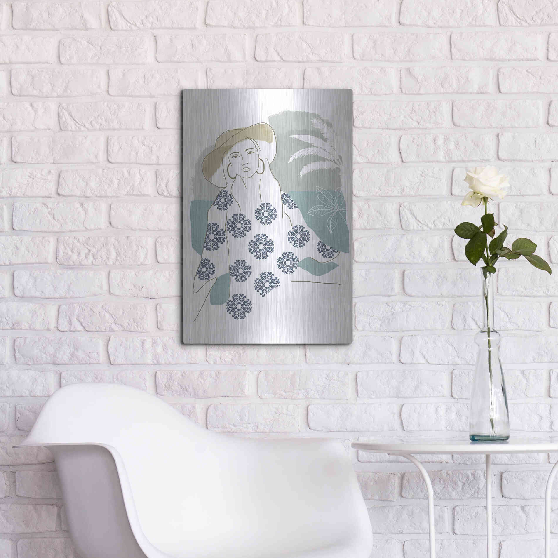 Luxe Metal Art 'Cap Esterel I' by Flora Kouta Metal Wall Art,16x24