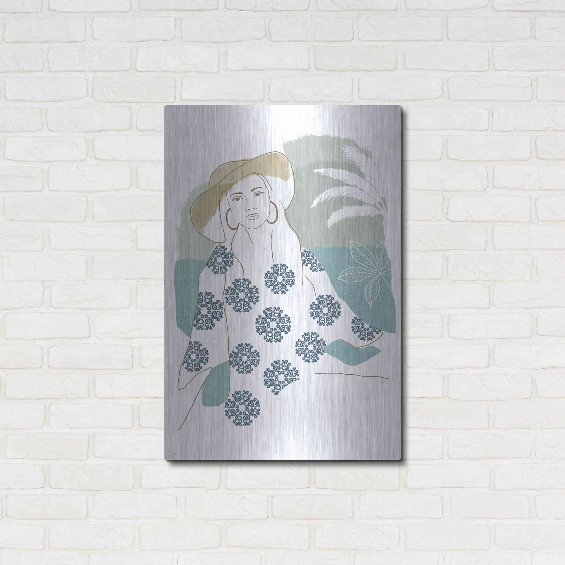 Luxe Metal Art 'Cap Esterel I' by Flora Kouta Metal Wall Art,24x36