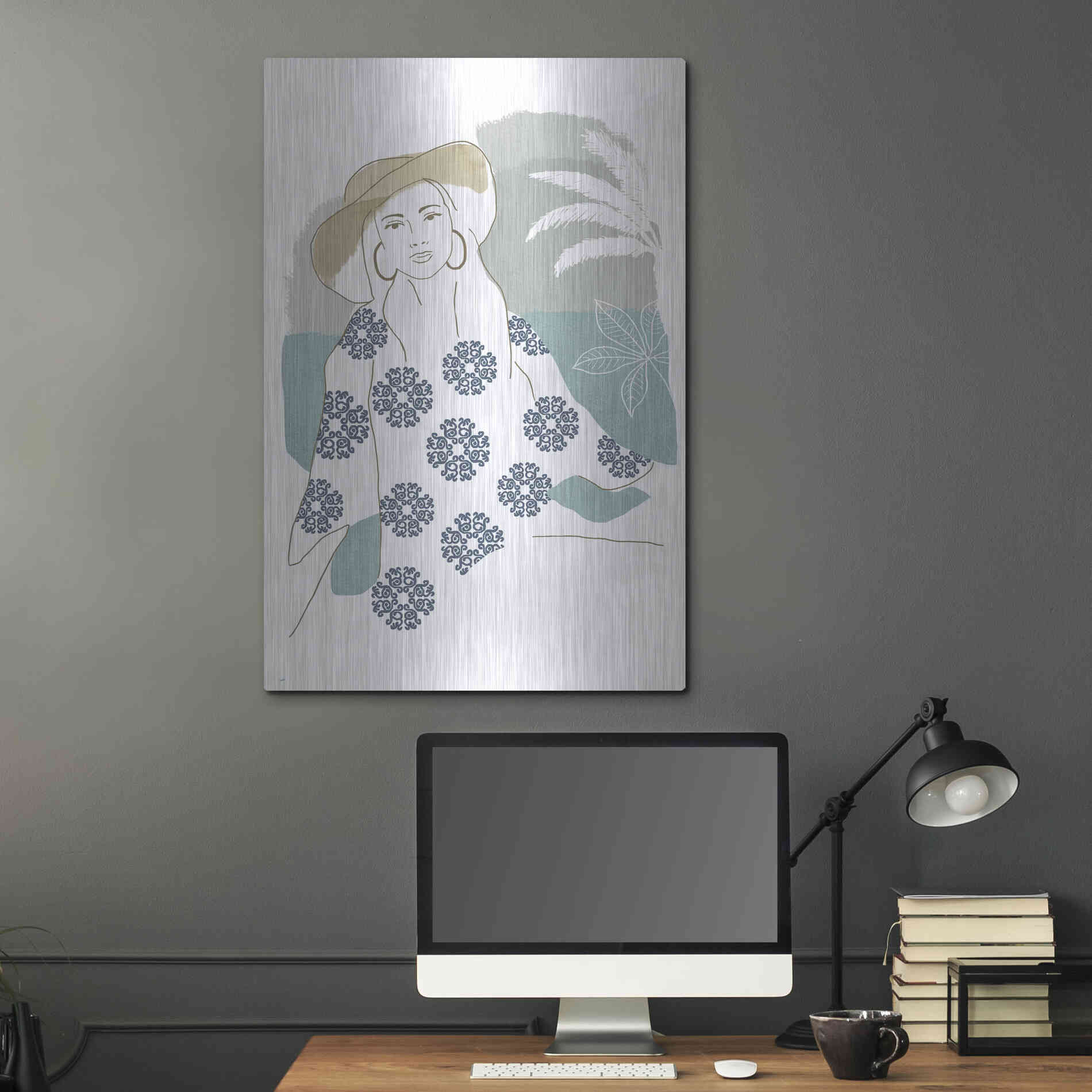 Luxe Metal Art 'Cap Esterel I' by Flora Kouta Metal Wall Art,24x36