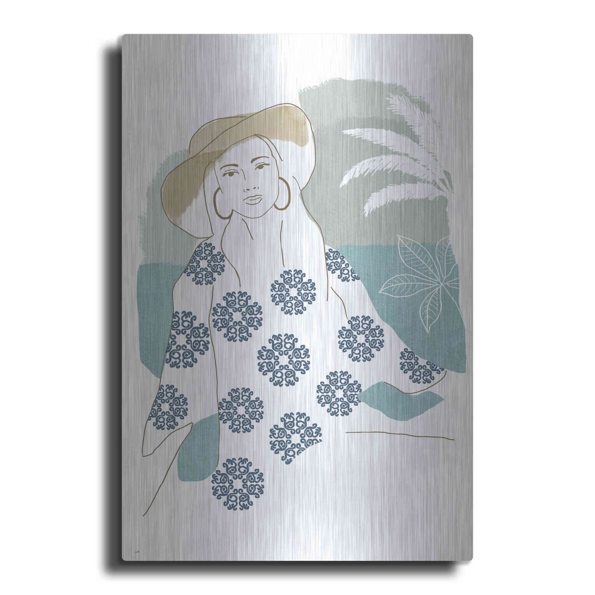 Luxe Metal Art 'Cap Esterel I' by Flora Kouta Metal Wall Art