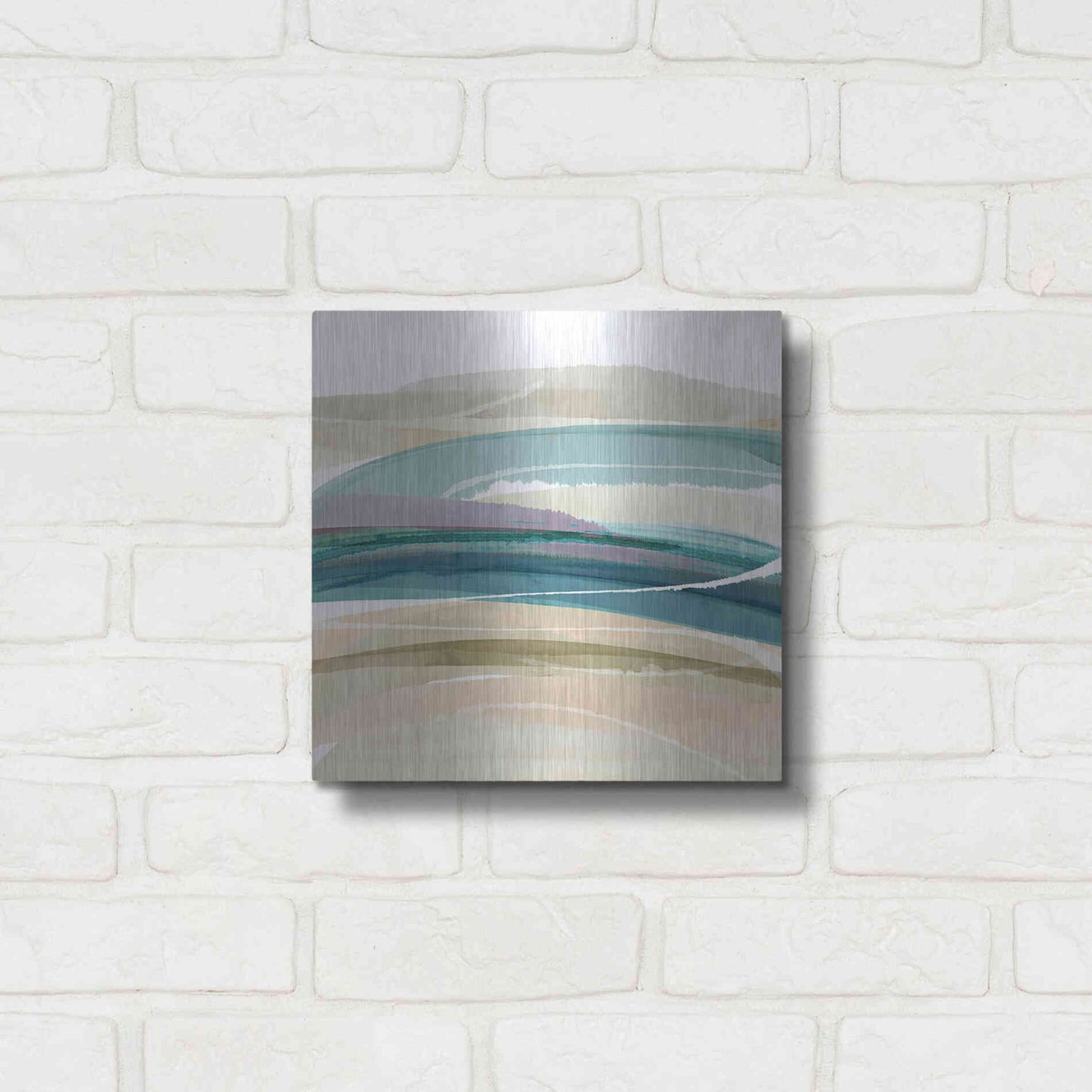 Luxe Metal Art 'Cirrus Flow III' by Flora Kouta Metal Wall Art,12x12