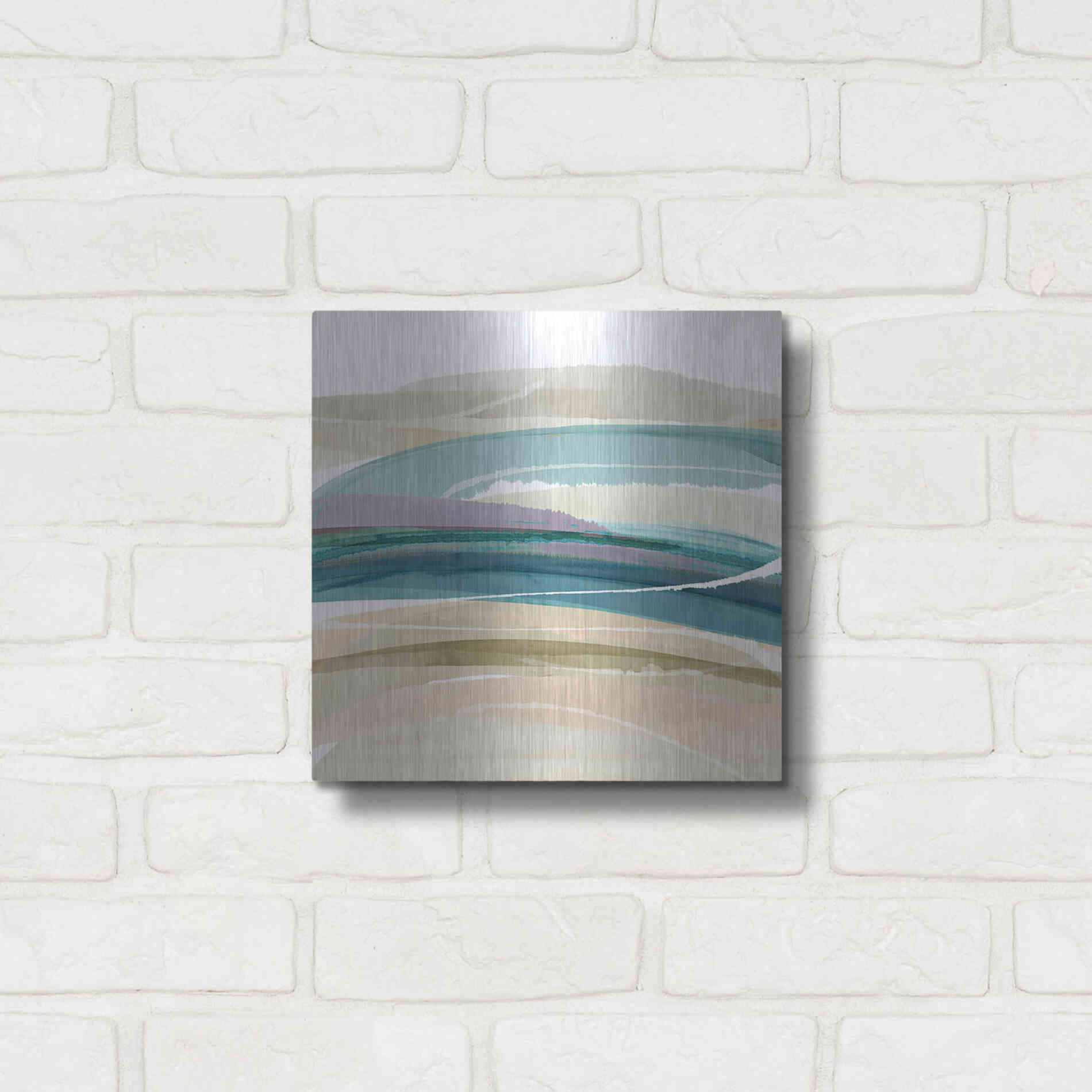 Luxe Metal Art 'Cirrus Flow III' by Flora Kouta Metal Wall Art,12x12