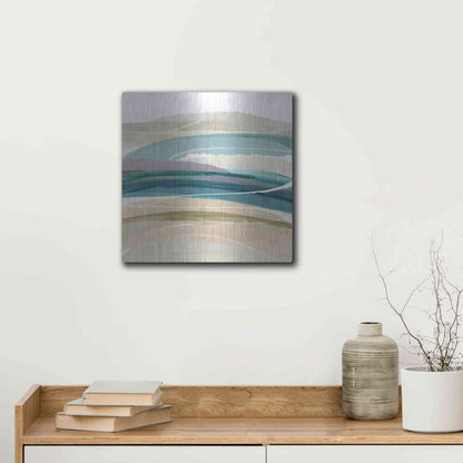 Luxe Metal Art 'Cirrus Flow III' by Flora Kouta Metal Wall Art,12x12