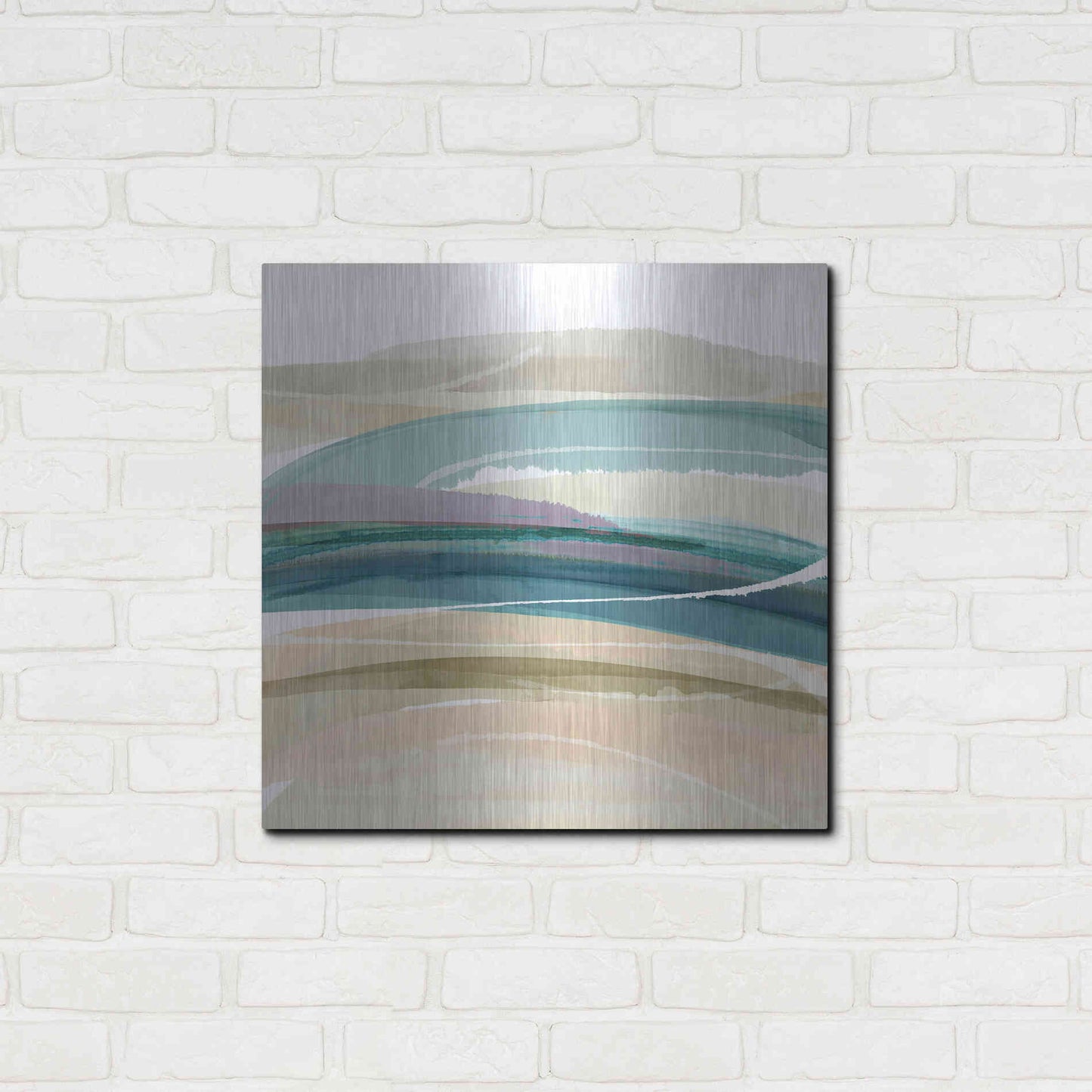 Luxe Metal Art 'Cirrus Flow III' by Flora Kouta Metal Wall Art,24x24