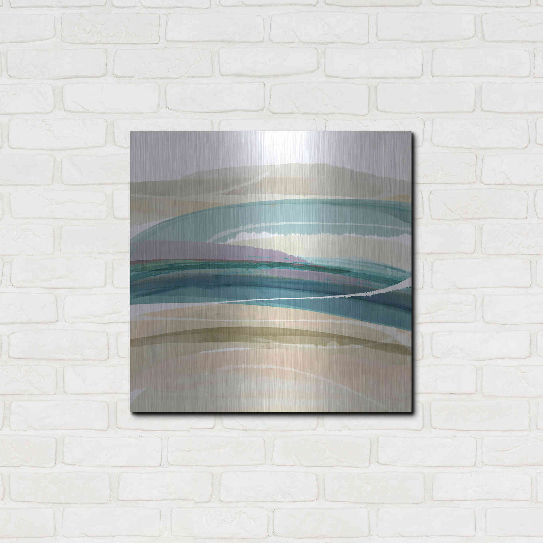 Luxe Metal Art 'Cirrus Flow III' by Flora Kouta Metal Wall Art,24x24