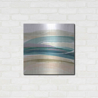 Luxe Metal Art 'Cirrus Flow III' by Flora Kouta Metal Wall Art,24x24