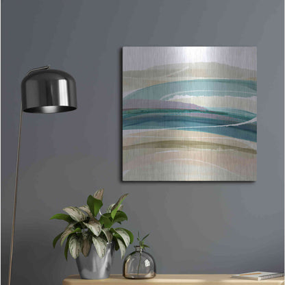 Luxe Metal Art 'Cirrus Flow III' by Flora Kouta Metal Wall Art,24x24