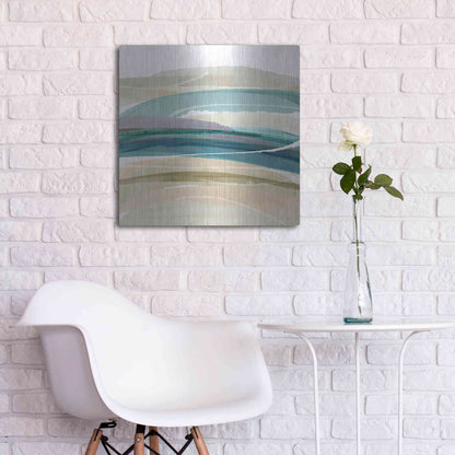 Luxe Metal Art 'Cirrus Flow III' by Flora Kouta Metal Wall Art,24x24