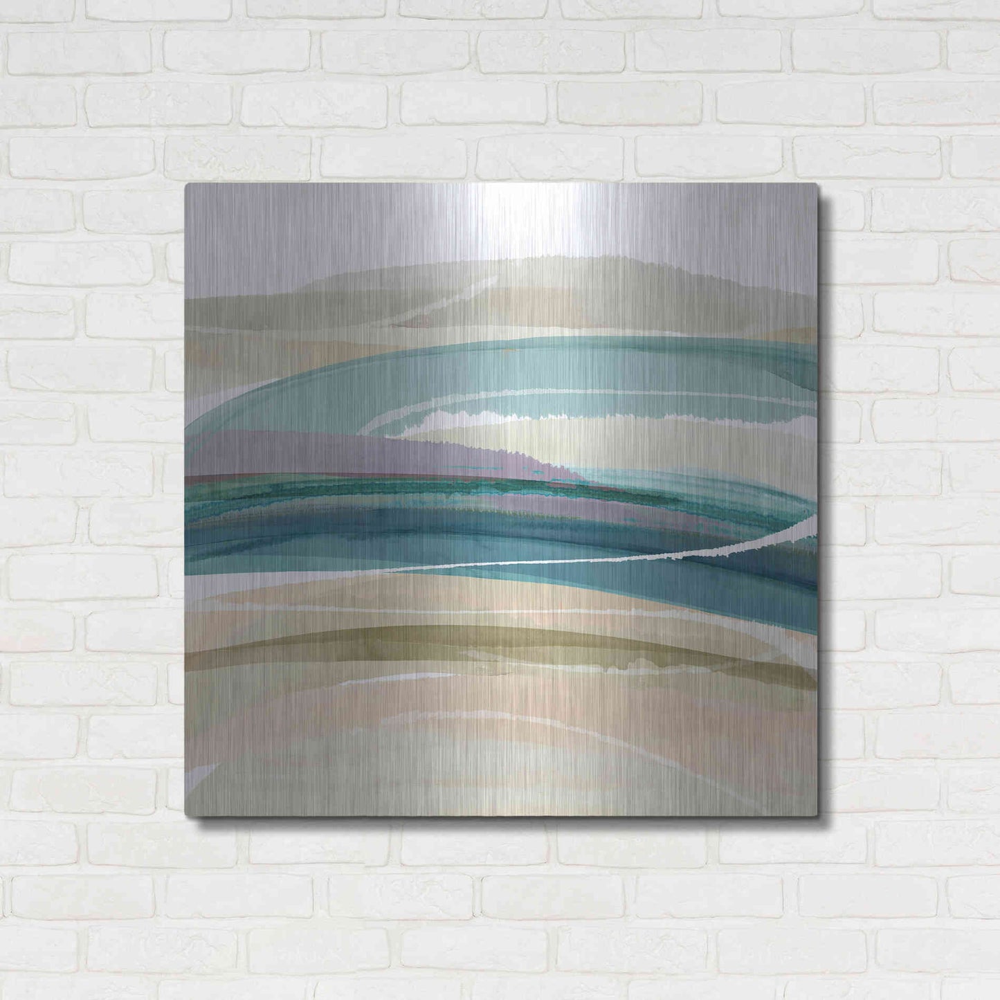 Luxe Metal Art 'Cirrus Flow III' by Flora Kouta Metal Wall Art,36x36