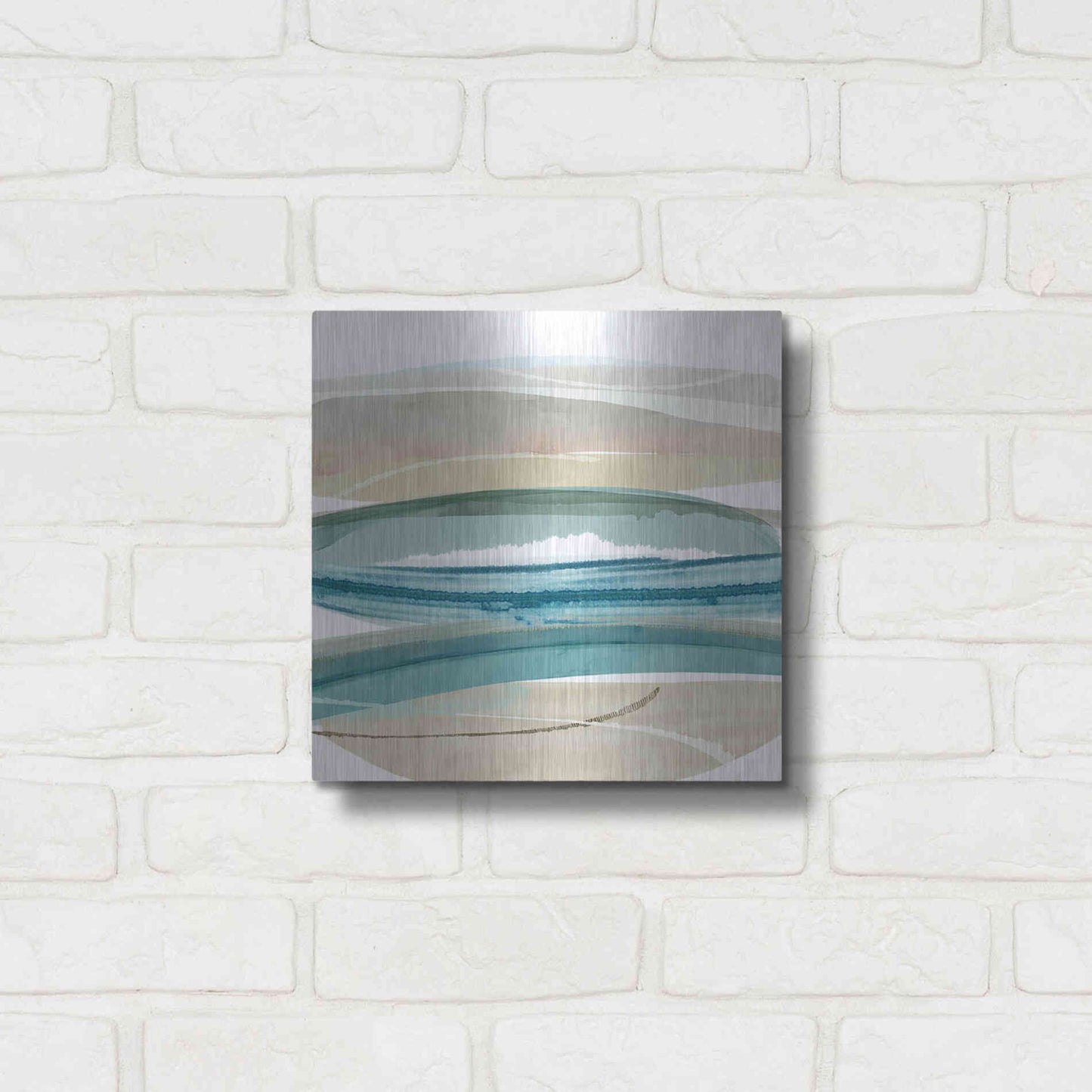 Luxe Metal Art 'Cirrus Flow IV' by Flora Kouta Metal Wall Art,12x12