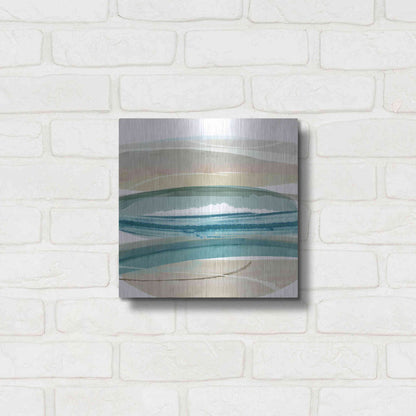 Luxe Metal Art 'Cirrus Flow IV' by Flora Kouta Metal Wall Art,12x12
