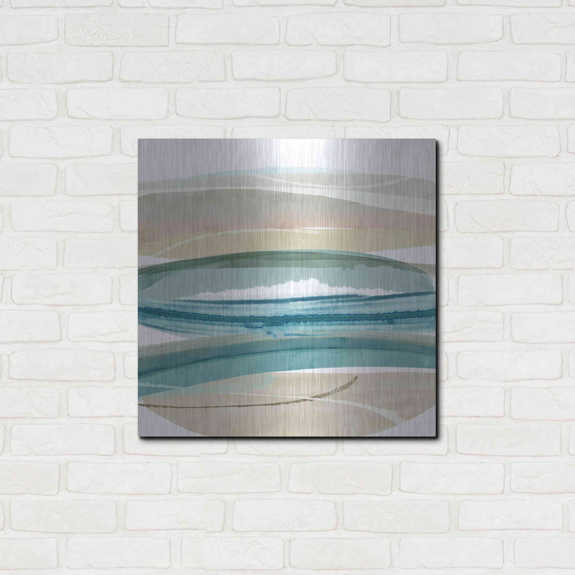 Luxe Metal Art 'Cirrus Flow IV' by Flora Kouta Metal Wall Art,24x24
