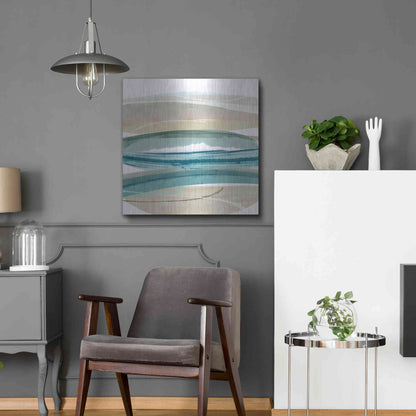 Luxe Metal Art 'Cirrus Flow IV' by Flora Kouta Metal Wall Art,24x24