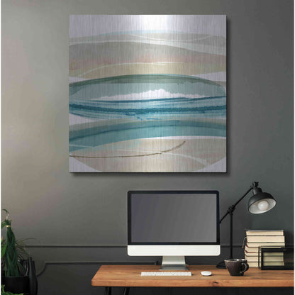 Luxe Metal Art 'Cirrus Flow IV' by Flora Kouta Metal Wall Art,36x36