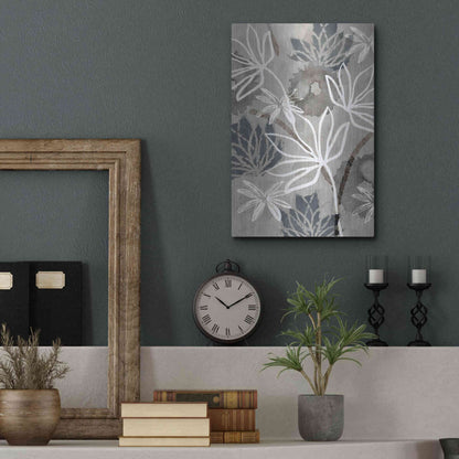 Luxe Metal Art 'Monochrome Flowers IV' by Flora Kouta Metal Wall Art,12x16
