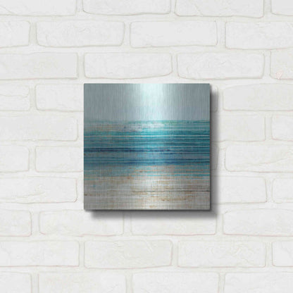 Luxe Metal Art 'Ocean Daydream I' by Flora Kouta Metal Wall Art,12x12