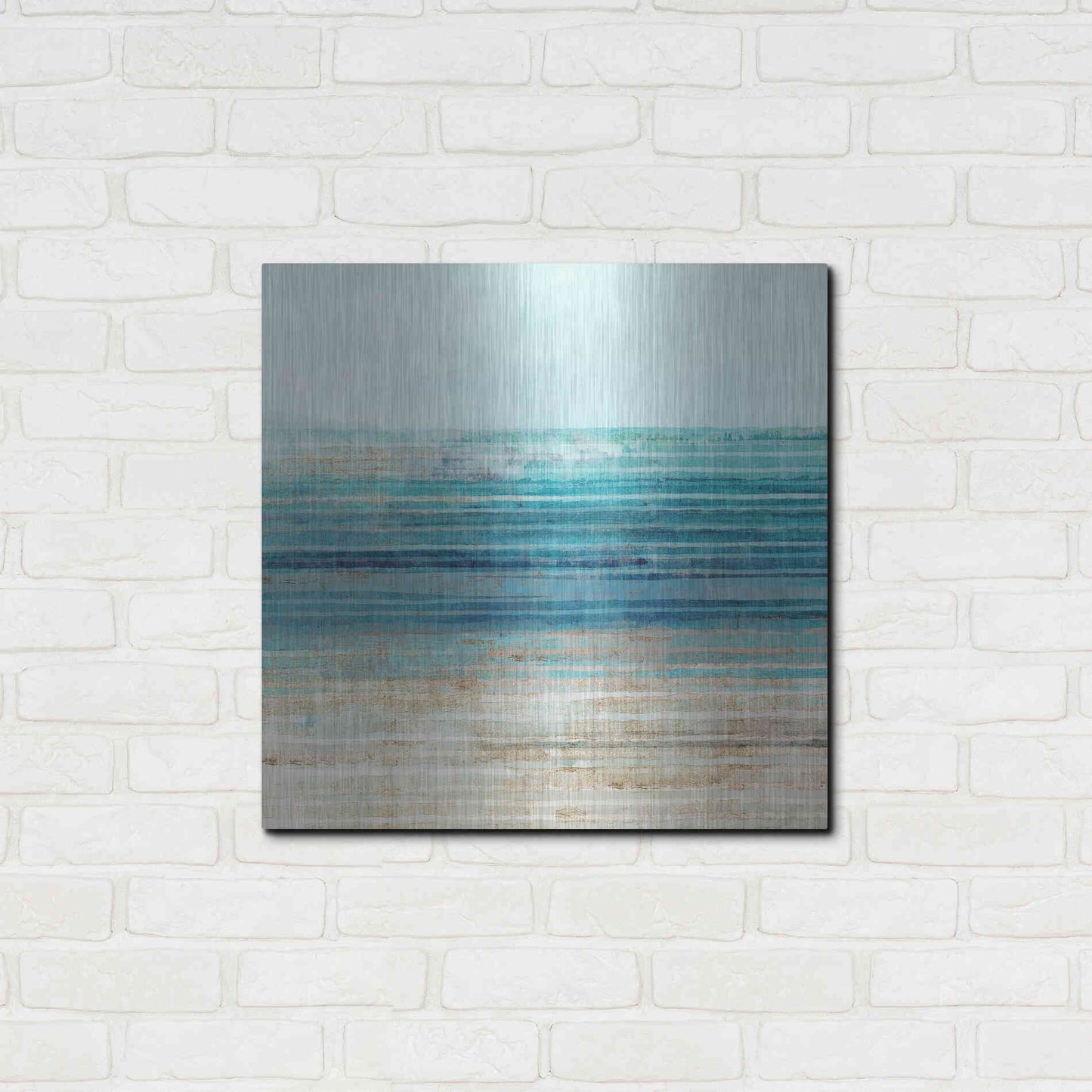 Luxe Metal Art 'Ocean Daydream I' by Flora Kouta Metal Wall Art,24x24