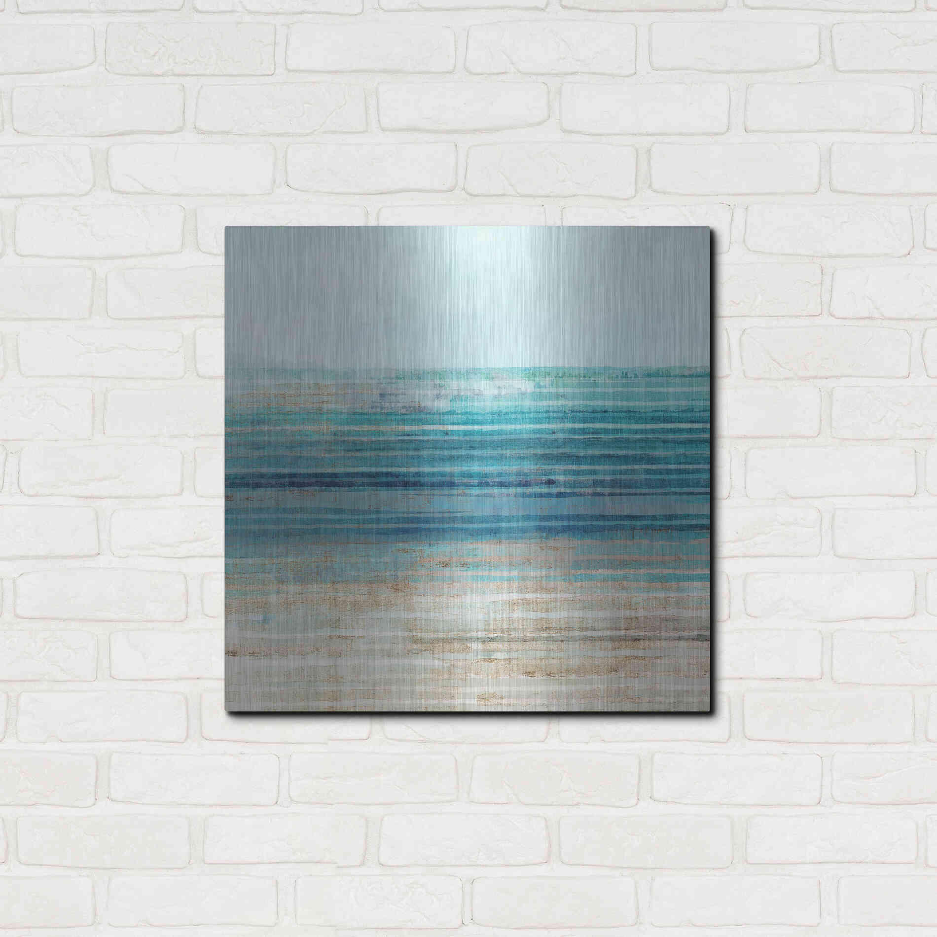 Luxe Metal Art 'Ocean Daydream I' by Flora Kouta Metal Wall Art,24x24