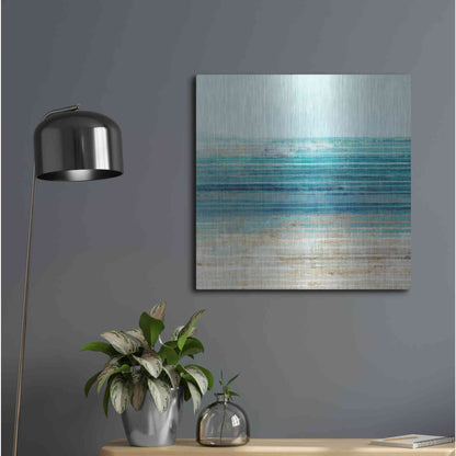 Luxe Metal Art 'Ocean Daydream I' by Flora Kouta Metal Wall Art,24x24
