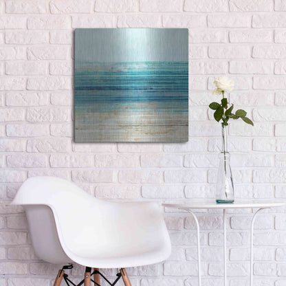 Luxe Metal Art 'Ocean Daydream I' by Flora Kouta Metal Wall Art,24x24