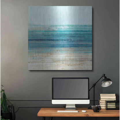 Luxe Metal Art 'Ocean Daydream I' by Flora Kouta Metal Wall Art,36x36