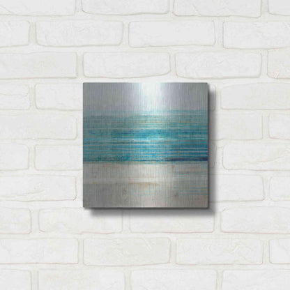 Luxe Metal Art 'Ocean Daydream III' by Flora Kouta Metal Wall Art,12x12