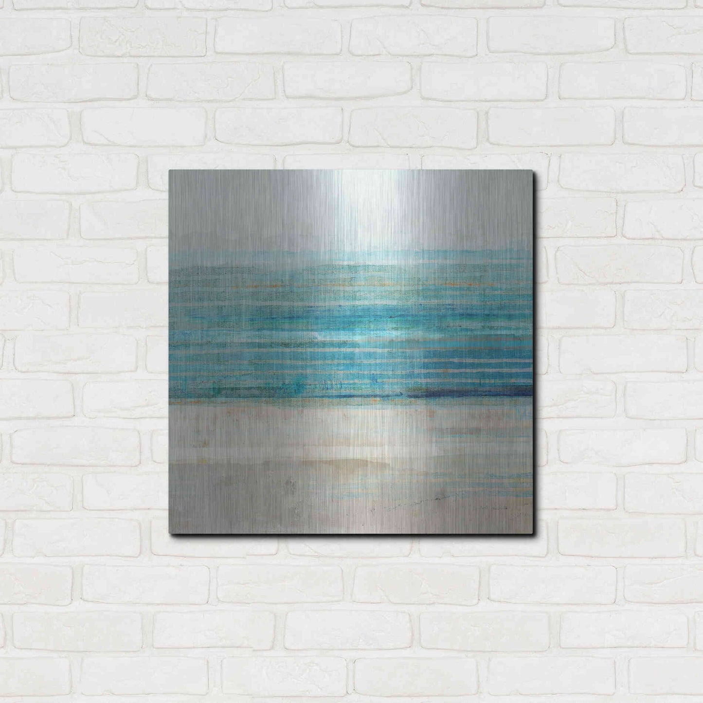 Luxe Metal Art 'Ocean Daydream III' by Flora Kouta Metal Wall Art,24x24