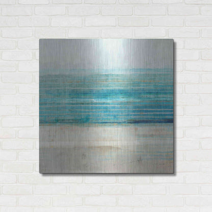 Luxe Metal Art 'Ocean Daydream III' by Flora Kouta Metal Wall Art,36x36